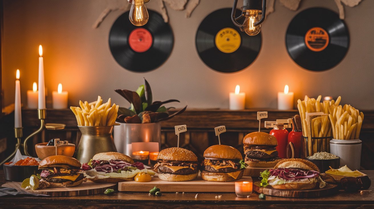 Burger Night setup inspired by Monopoly Burger Amsterdam